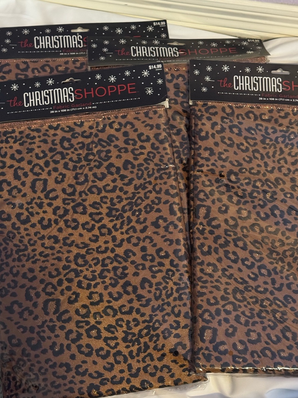 The Christmas Shoppe leopard print Garland